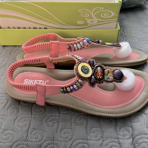 Siketu Summer Beaded Sandals New size 10 - Picture 6 of 7